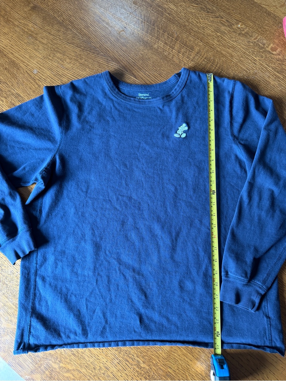 Long-Sleeve Navy Blue Disney T, Size L